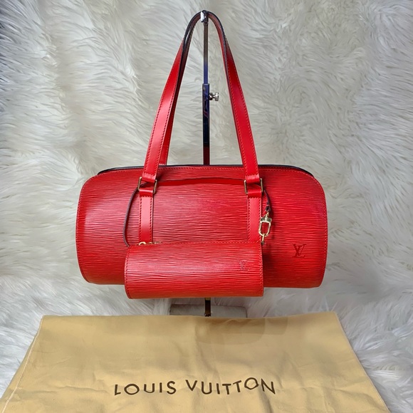 Authentic Louis Vuitton Epi Red Soufflot/Papillon with mini pouch and dustbag - Picture 1 of 16
